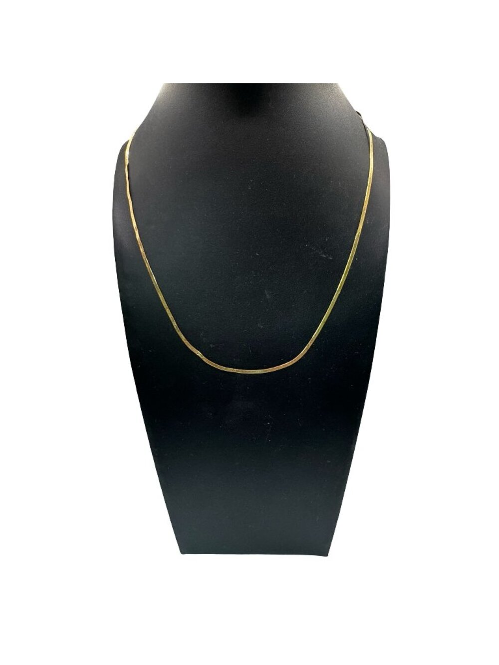 Vintage 14K Gold Italian Herringbone Chain Necklace 19" Long 2.94g Estate Find